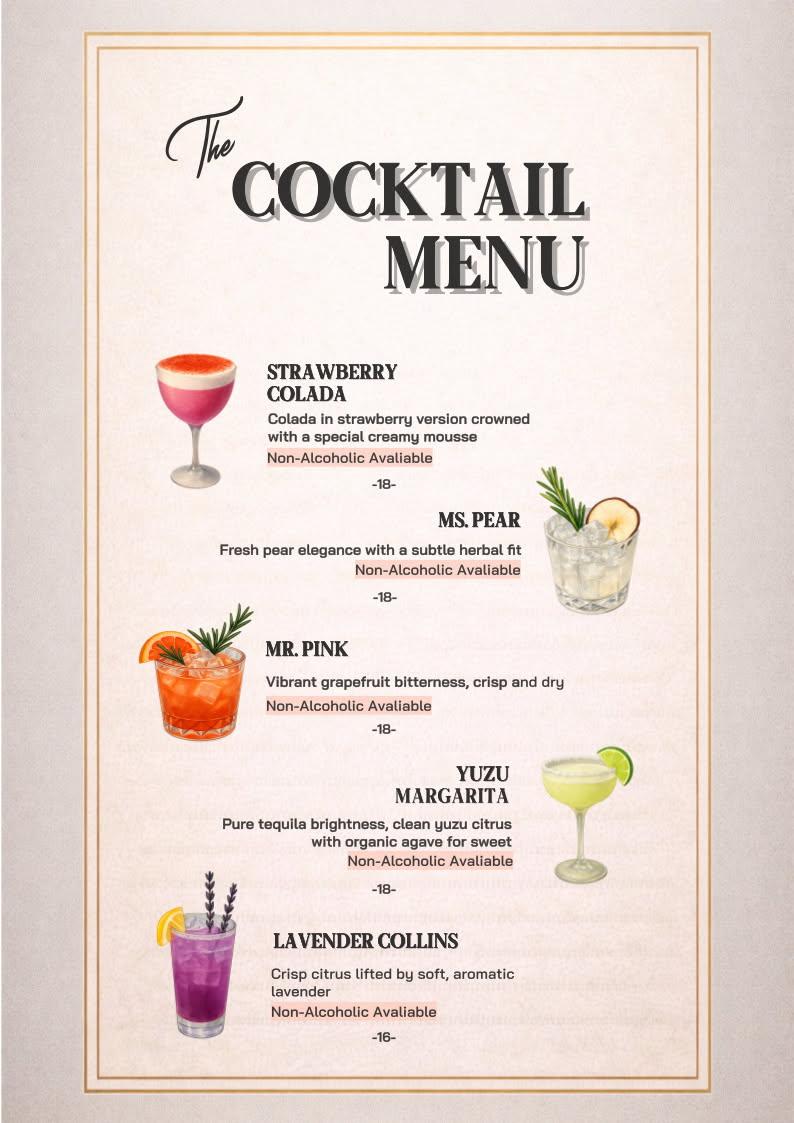 Cocktail Menu